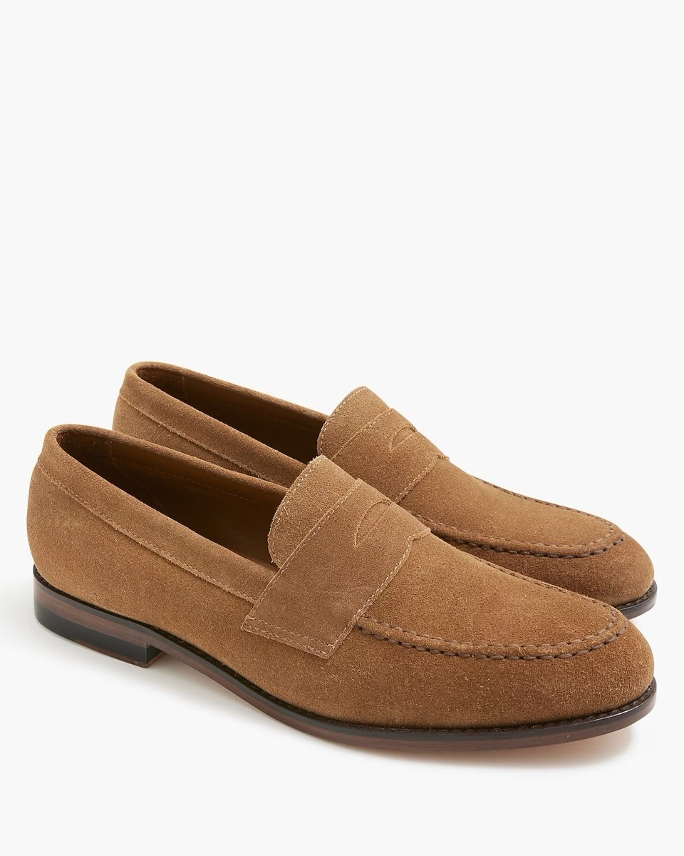 J. CREW FACTORY Suede dress loafers in Tostado Brown Size 11 NWOB
