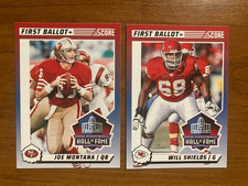 2024 Score First Ballot 2 Card Lot - Joe Montana & Will Shields