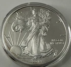 2014 AMERICAN SILVER EAGLE DOLLAR 1 OZ.  FINE SILVER Light Toning Uncirculated