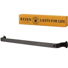Farmehouse Bathroom Towel Holder - Wrought Iron Matte Metal Black Towel Bar W...