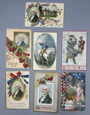 c 1910 Lot GEORGE WASHINGTON President Patriotic US America Postcard Antique B