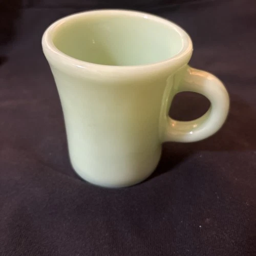Vintage Jadeite Fire King C Handle Mug Extra Heavy Oven Restaurant Ware