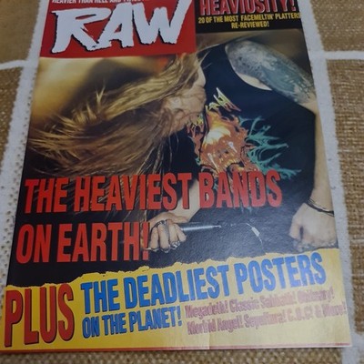 Vintage 1page  DEATH METAL cover OBITUARY JOHN TARDY A4 POSTER RAW MAGAZINE 