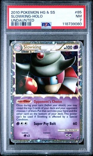2010 POKEMON UNDAUNTED SLOWKING PRIME #85 ULTRA RARE PSA 7 NM #118739080