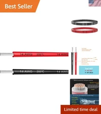 Electrical Wire 14 AWG Silicone Hook Up Cable 20 Feet High Temp Resistance