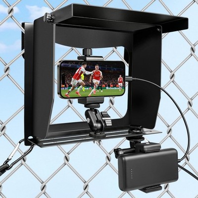 Game Changer Mounting Kit Cell Phone Fence Mount with Shade and Power Bank Ho...