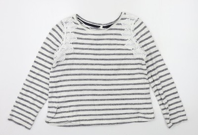 Weißer Damenpullover Sweatshirt Matalan Größe 10 UK