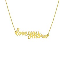 Collana Piastra Regolabile Love You More In Oro Giallo 14K 18"