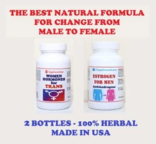 Natural change Male to Female capsules 2 Bottles - 100% herbal - Made in USA
