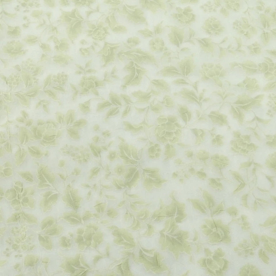 Cortinas de tela de gasa transparente vintage 6 años+ x 55" floral rosa etérea verde salvia Foto 3 de 4