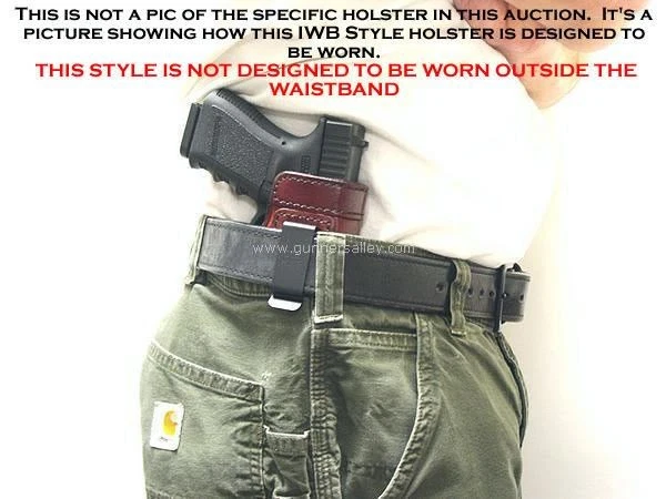 LH Brown Don Hume H715M W/C Clip-On IWB Holster - Bersa Thunder .380 - Image 4 of 4