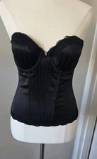 Strapless Lace Black Bustier Size 12B Goth|Dark Romance