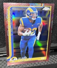 2025 TOPPS CHROME FOOTBALL LEATHER REFRACTOR #171 BLAKE CORUM RAMS