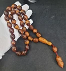 79.17g 14*16mm RARE ANTIQUE BUTTERSCOTCH NATURAL GERMAN AMBER ROSARY BEADS