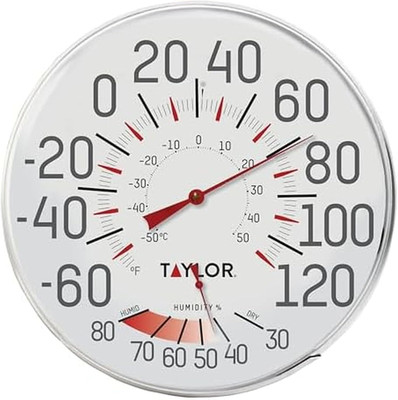 Precision Products Humidiguide Dial Thermometer (12-Inch), White, One Size