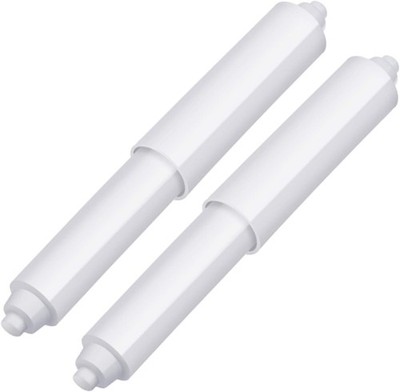 2 Pcs Universal Toilet Paper Holder Replacement Rod Spring Loaded Plastic