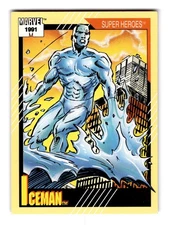 Marvel Iceman 1991 Super Heroes Impel #8 Vintage Trading Card