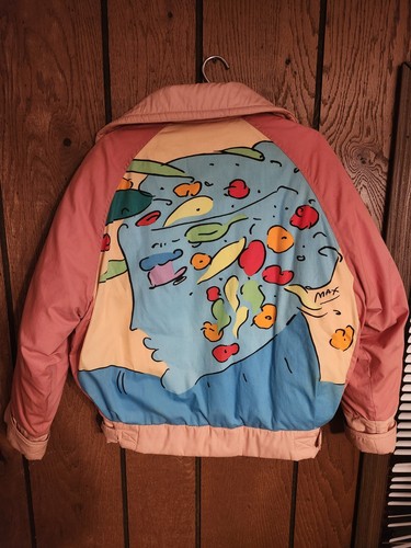 1987 Peter Max NeoMax Down Puffer Coat Wearable Art Unisex Puffy Jacket 80s RARE - Picture 3 of 24
