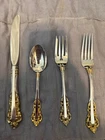 ✨ GORHAM MEDICI STERLING SILVER ✨ 40 PIECE SET – GOLD ACCENTS – NO MONOGRAM