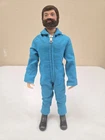 GI Joe 12" Action Figure Blue Jumpsuit Dark Brown Life Hair & Beard Hasbro