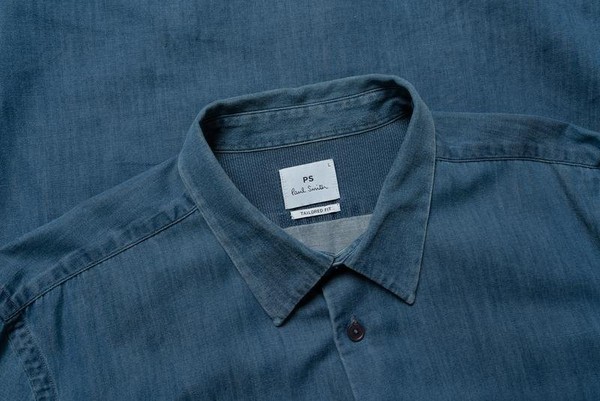 Men PS Paul Smith Shirt Navy Cotton 40 /L / 48