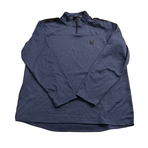 Spyder Active Men’s Performance ¼ Zip Blue Mens Medium RETURN/ Excellent M
