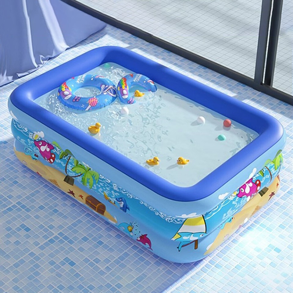 Inflatable Swimming Pool PVC Baby Bath Bathtub Cartoon Pattern for