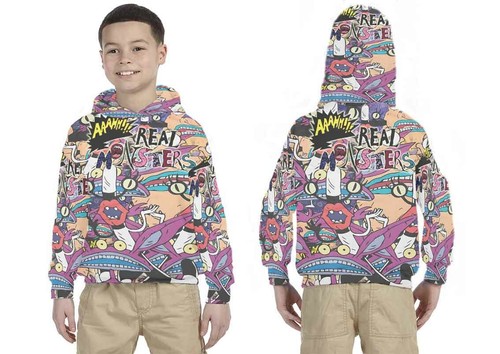 Kids Hoodie Real Monster Design Hoodie Unisex For Children - Picture 3 of 4