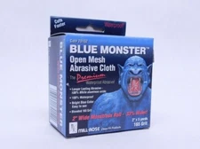 NEW! MILL-ROSE BLUE MONSTER OPEN MESH ABRASIVE CLOTH ROLL 2" X 5 Yds 165-GRIT HR