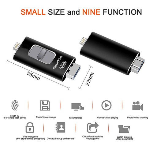 256 GB 2 TB USB 3.0-Flash-Laufwerk externer Speicher Speicher Fotostick für iPhone PC - Bild 4 von 6
