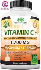 Vitamin C 1,700 MG with Vitamin D3, Zinc, Elderberry, Ginger Root - Maximum Stre