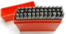 Lower Case Marking Stamps Hand Punches  3/32" Alphabet & Numbers Set of 36 Pcs