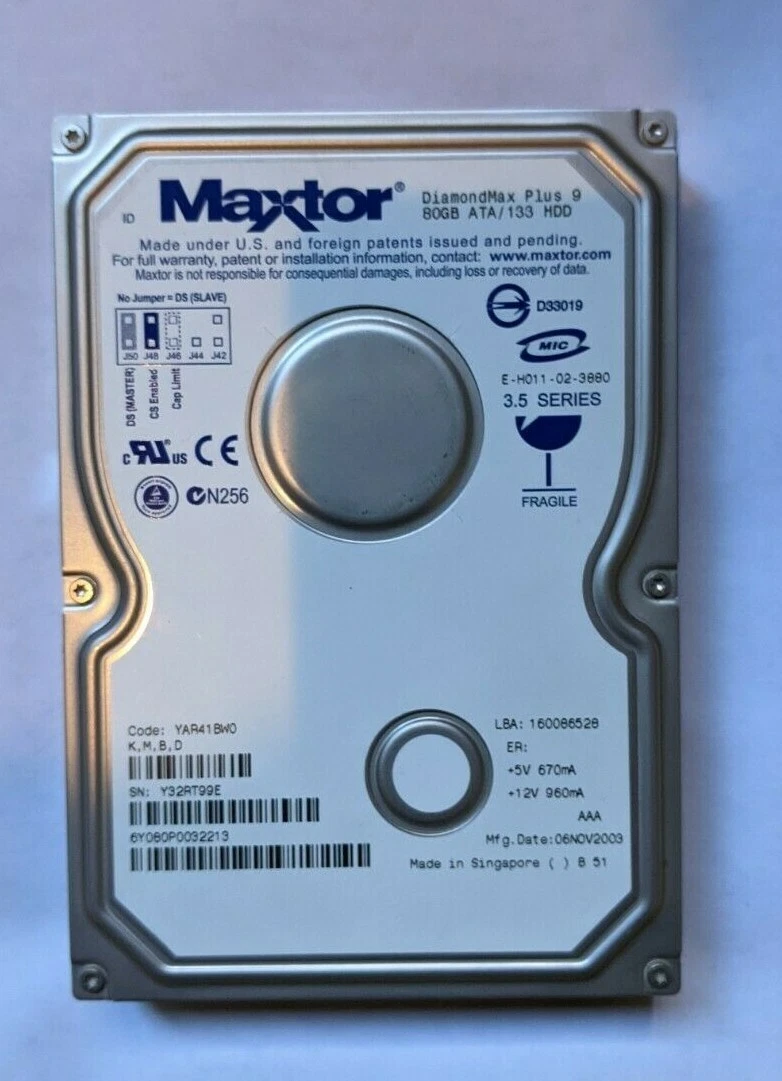 外付けハードディスク・ドライブ Maxtor DiamondMax Plus 9 80GB HDD 71EJRZ23zOL.jpg_BO30,255,255,