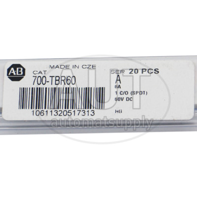 10PCS New Allen Bradley 700-TBR60 Term Block Style 48V DC 1 Pole Relays