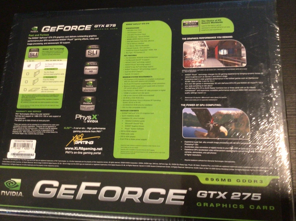 PNY NVIDIA GeForce GTX 275 NEW (VCGGTX275XPB) 896 MB GDDR3 SDRAM PCI Express - Image 2 of 3