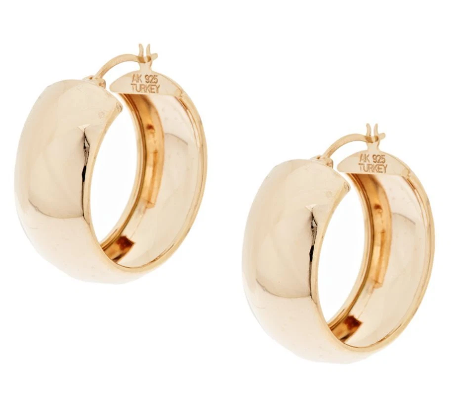 Qvc gold hoop earrings deals