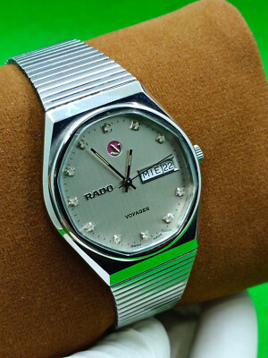 vintage RADO VOYAGER watch Automatic 17 Jewels Day / Date