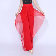 Latin Jazz Ballroom Square Dance Pants Tribal Belly dance Pants G593 Red Black