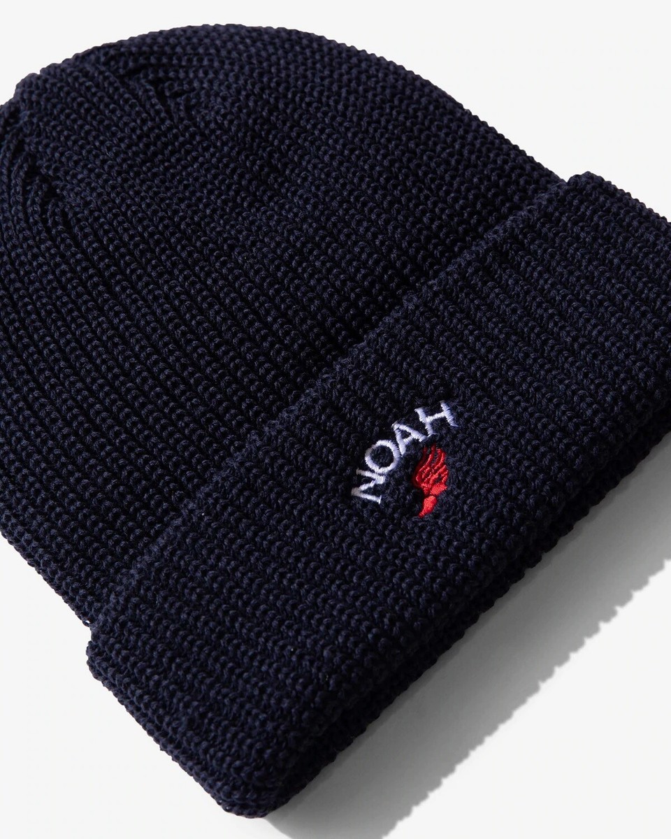 ★最新作★Noah Winged Foot Logo Beanie New Noah NY core logo Navy Winged Foot Beanie !!!!! aime
