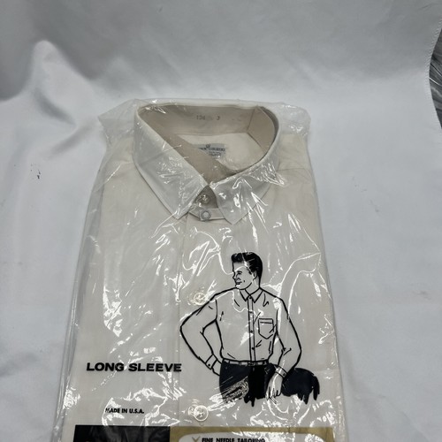 1950 Glenn Gregg Men's Button Long Sleeve Sanforized 15 1/2 New In Original Pack - Picture 2 of 13