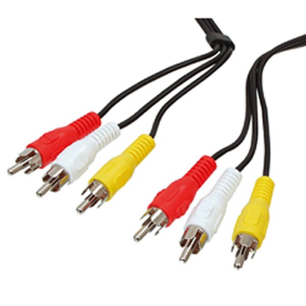 2 M Cinch Kabel 3-Fach Rca Audio Video Chinch Cinchkabel Mit Je 3 Cinchstecker-image