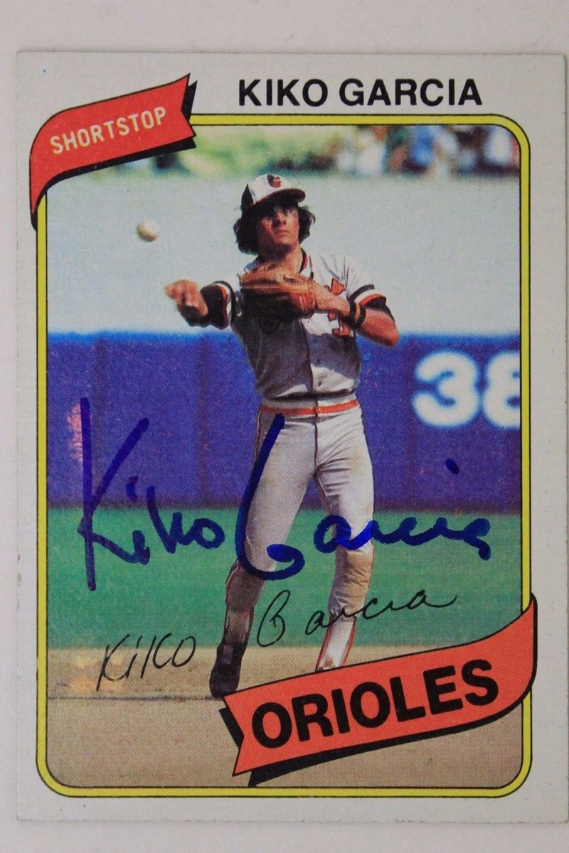 Autographed KIKO GARCIA Orioles Astros 1980 Topps #37 Signed Card