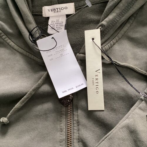 NWT Vertigo Women’s 3X Embroidered Full Zip Hoodie Jacket W/pockets ($140 Retail - Picture 9 of 12