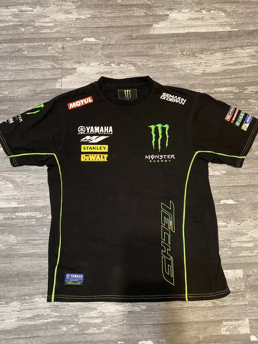 YAMAHA MONSTER ENERGY FACTORY RACING TECH9 SHIRT TEE OFFICIAL Sz Men L Black