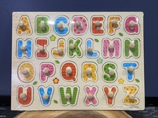 NEW alphabet wooden puzzle letters 12  X 9  Sealed - Fast Ship From FL