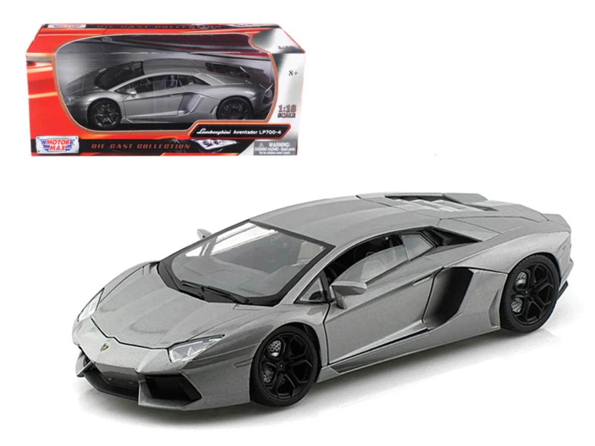 Lamborghini Aventador LP700 4 Gray Metallic 1 18 Diecast Model Car