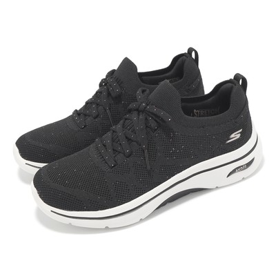 Skechers Go Walk Arch Fit 2.0-BEL Black Rose Gold Women Casual Shoes 125320-BKRG