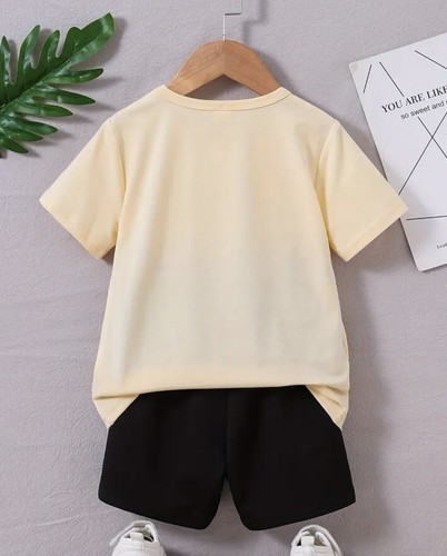 Boys Racing Car Casual Outfit T-shirt And Shorts For Summer; Kids Clothes - Picture 2 of 10