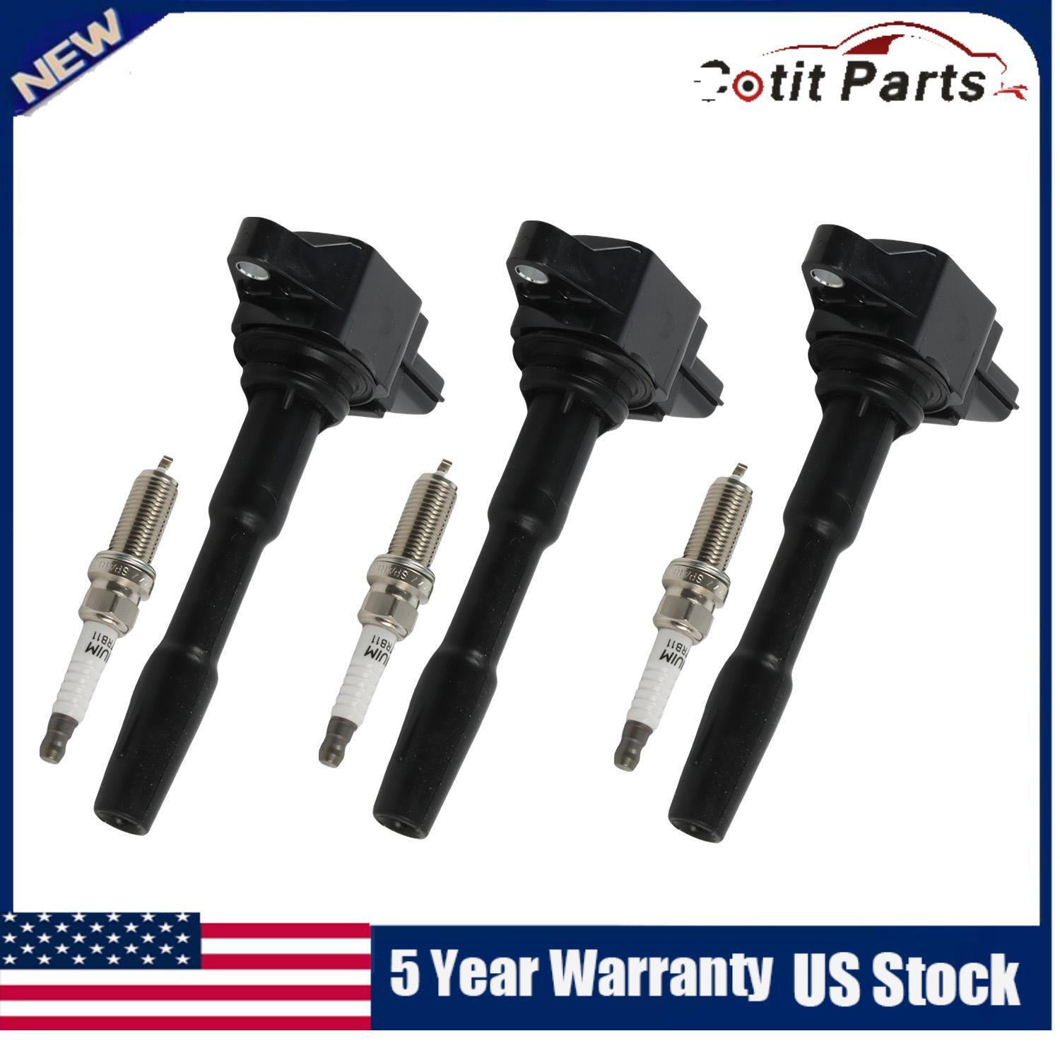 3pcs ignition coils 3pcs Iridium Spark Plugs For Smart Fortwo 2016 2017 UF808