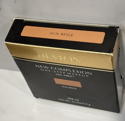 2 Revlon New Complexion One-Step Makeup Oil Free SPF 15 Sun Beige 0.35 oz - Picture 3 of 4